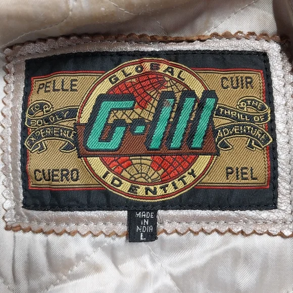 Vintage Global Identity Golden Leather Jacket